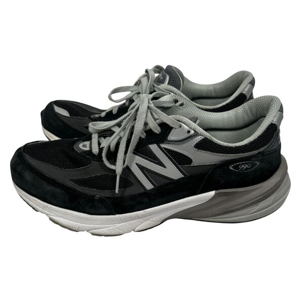 New Balance 990 Running Shoes Men’s 13 2E EE Sneakers Wide Black White Gray - Picture 3 of 10